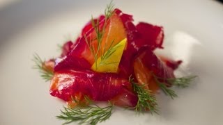 Beetroot Cured Salmon – Bruno Albouze [upl. by Steffy430]