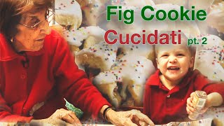 Holiday Cooking Cucidati Sicilian Fig Cookies  Part II [upl. by Nerrot]