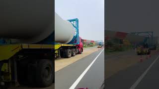 Windmill blades being transported on the highway windmill shorts [upl. by Elonore]