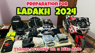 Preparation for LADAKH BIKE TRIP  Things to carry on Ladakh Bike Trip  LADAKH 2024 on Sports Bike [upl. by Lia934]