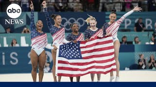 Simone Biles leads Team USA to gold in women’s team gymnastics at Paris Olympics [upl. by Kcorb]