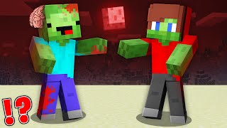 JJ and Mikey Turn into ZOMBIE by BLOOD MOON in Minecraft  Maizen [upl. by Lai]