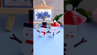 Snowman ☃️ Hack🤩 Craft🛸 snowman stationery hack lifehack [upl. by Ennasor]