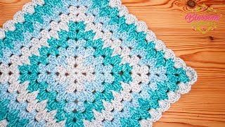 Easy Continuous Granny Square Blanket  How to Crochet a Granny Square Blanket Step by Step [upl. by Cusick]