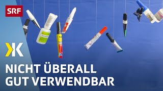 Sekundenkleber im Test Nicht bei allen Materialien gut  2018  Kassensturz  SRF [upl. by Desdee]