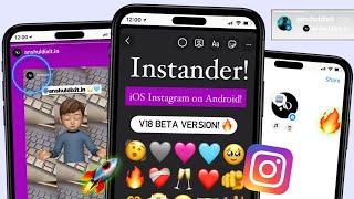 📱 iOS Instagram for Android  iOS INSTANDER V18 ON ANDROID  iOS Fonts  Emojis  New Features 🔥 [upl. by Isayg]