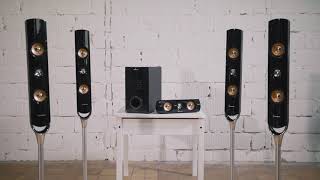 auna Areal Active 525 5 1 Surround Sound System Home Cinema System Bass Reflex 5 Satellite Speak [upl. by Noiro107]