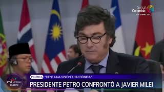 Apareció el video del debate entre Gustavo Petro y Javier Milei en la Cumbre G20  RTVC Noticias [upl. by Yhotmit808]