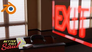 Better Call Saul quotChicaneryquot Exit Sign Recreated in Blender [upl. by Bueschel]