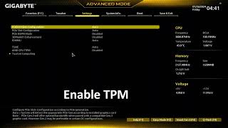 How to Enable TPM 20 [upl. by Erastus854]