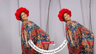 How to make shaffy Bellos oversized headpieceDIY braided headpiece [upl. by Elleiand]