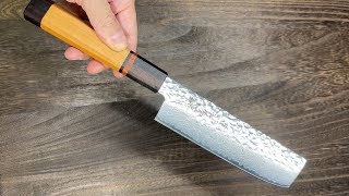 Sakai Takayuki 33Layer VG10 Damascus Yamazakura Nakiri 160mm Dodecagonal Mountain Cherry Handle [upl. by Eva468]