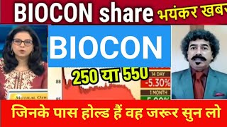 Biocon Share LATEST NEWS  Biocon SHARE NEWS  Biocon SHARE analysis  Biocon SHARE TARGET [upl. by Sibie122]