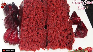 JAMAICAN SORREL CAKE HIBISCUS CAKE CHRISTMAS CAKE RECIPE SORREL FRUIT CAKE [upl. by Misa]