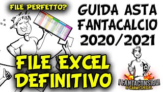 FILE DEFINITIVO per lASTA FANTACALCIO GUIDA ASTA FANTACALCIO 202021 [upl. by Loring]