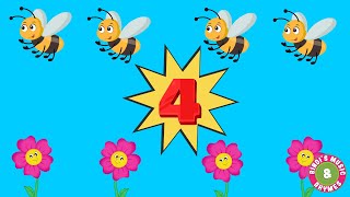 Number 4 Song  Learn Counting  Nursery Rhymes for kids  Bindis Music amp Rhymes [upl. by Nahij]