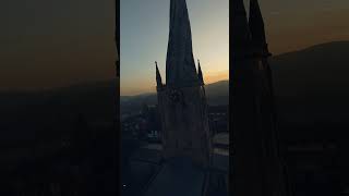 A gorgeous morning flight around the crooked spire [upl. by Letnuahs388]