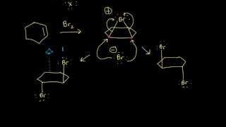 Halogenation  Alkenes and Alkynes  Organic chemistry  Khan Academy [upl. by Phebe]