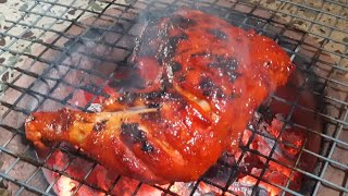 Tandoori Chicken Recipe in Tandoor l Chicken Tandoori without Oven [upl. by Anavlys]