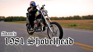 1981 HarleyDavidson FLH Shovelhead chopper start exhaust sound [upl. by Girardo]