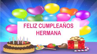 Hermana Wishes amp Mensajes  Happy Birthday [upl. by Otero]