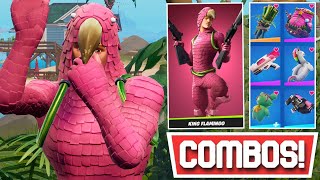 BEST KING FLAMINGO SKIN SUMMER 2022 COMBOS  Fortnite [upl. by Tteltrab]