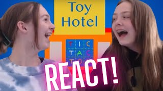 Addy and Lilly REACT to TOY HOTEL [upl. by Maite]