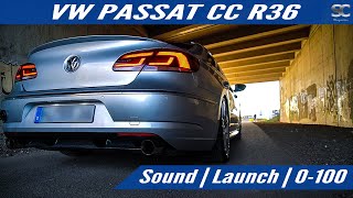 VW Passat CC R36 36L VR6 2014  Sound  Launch  0100  Test Drive POV [upl. by Margarita]