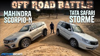 ScorpioN vs Safari Storme OffRoading Hindi  MotorBeam [upl. by Hniv]