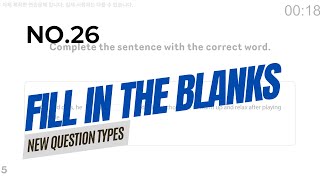 Fill in the Blanks  26  한줄 문장 빈칸채우기  듀오링고  듀오링고DET  Duolingo English Test  New Question Types [upl. by Conlan]