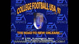 College Football USA 97 The Road to New Orleans Sega Genesis  Mega Drive Intro [upl. by Atalee191]