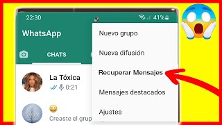 Cómo RECUPERAR MENSAJES Y CONVERSACIONES BORRADAS DE WHATSAPP [upl. by Barthold]