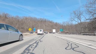 Driving Pittsburgh Pennsylvania  Fort Pitt Bridge to Acrisure Stadium [upl. by Ijan205]