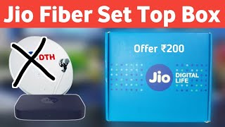 Jio fiber Set Top Box Unboxing and Review 2023 Free Live tv channels in Jio dth set top box [upl. by Metah]