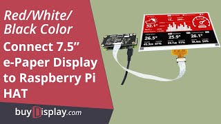 Red 75 inch ePaper Display Raspberry Pi HATeInk 880x528 [upl. by Melessa]