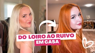 PINTANDO O CABELO DE RUIVO EM CASA [upl. by Onder]