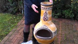 Clay Chiminea Repair  ChimineaShopcouk [upl. by Aillil]