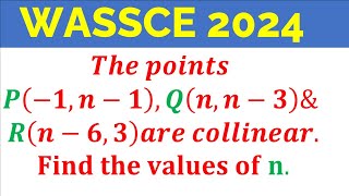 WASSCE 2024 NIGERIA Q1  ELECTIVE MATHEMATICS [upl. by Xonel305]