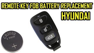 How to Replace Battery Hyundai Key Fob Remote [upl. by Ahseryt]