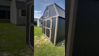 Amazing Black Lofted Barn Portable building black 10x20 Shed Shak fyp smallbusiness tour [upl. by Juakn]