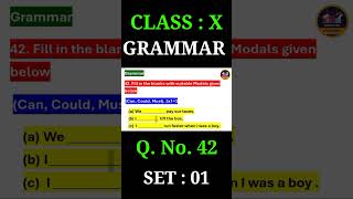 CLASS 10 GRAMMAR Q No42 SET 01 IMPORTANT FOR BOARD EXAM [upl. by Lezirg518]