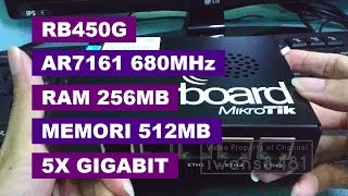 Unboxing Quick Review Mikrotik Routerboard RB450G Untuk Networking Management [upl. by Greiner956]