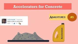 Accelerators for Concrete  Admixtures 5 [upl. by Pitarys621]