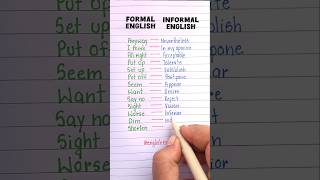 Formal vs Information English Words 🔥📖 english grammar education learning [upl. by Tezil]