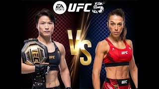 UFC ZHANG WEILI VS JOANNA JEDRZEJCZYK WOMENS STRAWWEIGHT TITLE FIGHT ON LEGENDARY DIFFICULTY [upl. by Miche]