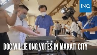 Doc Willie Ong votes in Makati City [upl. by Epilef421]