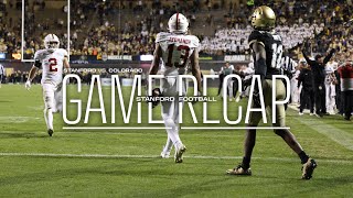 Stanford Football The Comeback at Colorado  Cinematic Recap [upl. by Virgy]