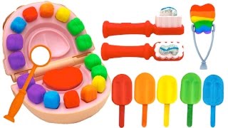 PlayDoh Dentist Doctor Drill Charlie Eating Everything Even Popsicles [upl. by Ormiston]