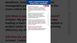 4 Most Common Job Interview Questions and Answers [upl. by Riella999]