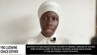 TESTIMONY OF DELIVERANCE FROM THE SPIRIT OF WITCHCRAFT MERMAID OF THE WATERSOF LUDWINE AT APD [upl. by Odnam]